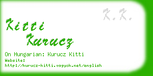 kitti kurucz business card